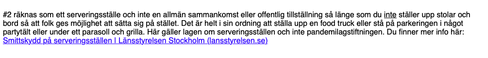 grillcatering grillevnet länsstyrelsen Stockholm  svar2