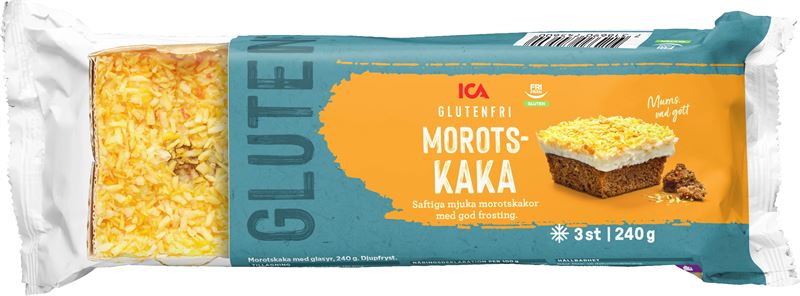 ICA Glutenfri Morotskaka: 240 g, 3-pack