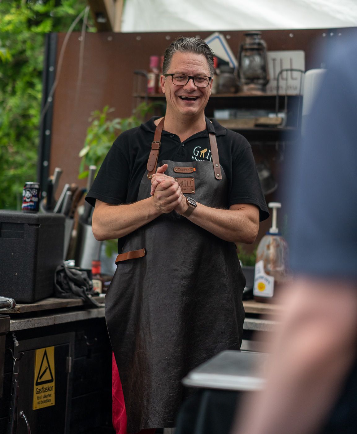 rolig kick-off middag grillning stockholm